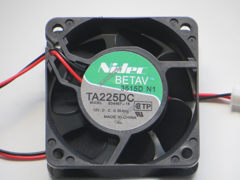 Nidec TA225DC B34467-16 12V 0.35A 2wires Cooling Fan