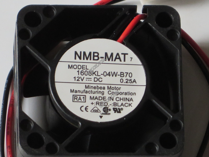 NMB 1608KL-04W-B70 12V 0,25A 2wires cooling fan 