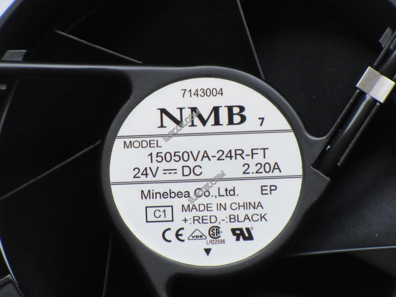 NMB 15050VA-24R-FT 24V 2.20A 3 kablar Kylfläkt with original kontakt refurbished 