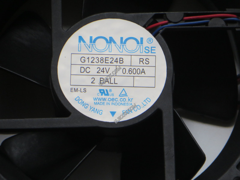 NONOISE G1238E24B RS 24V 0.60A 2 câbler Ventilateur 