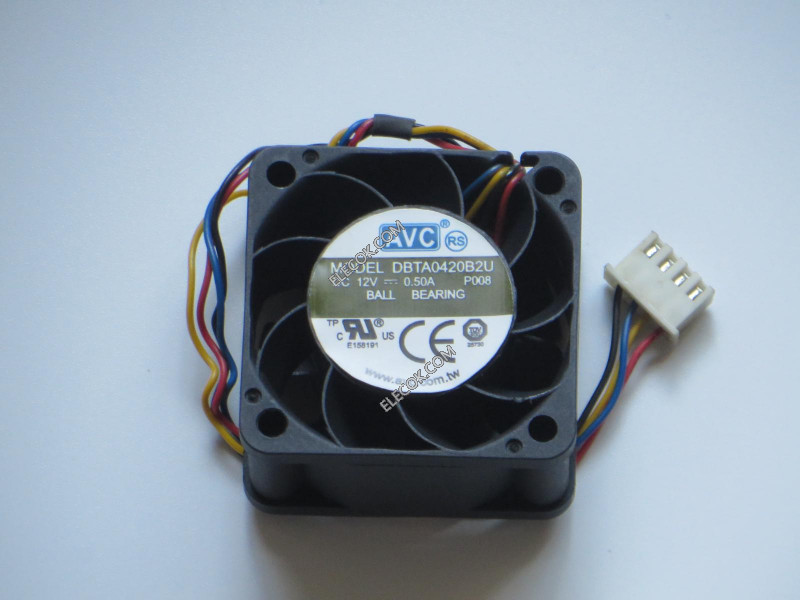 AVC DBTA0420B2U, DBTA0420B2U-P008 12V 0.50A 4wires cooling fan