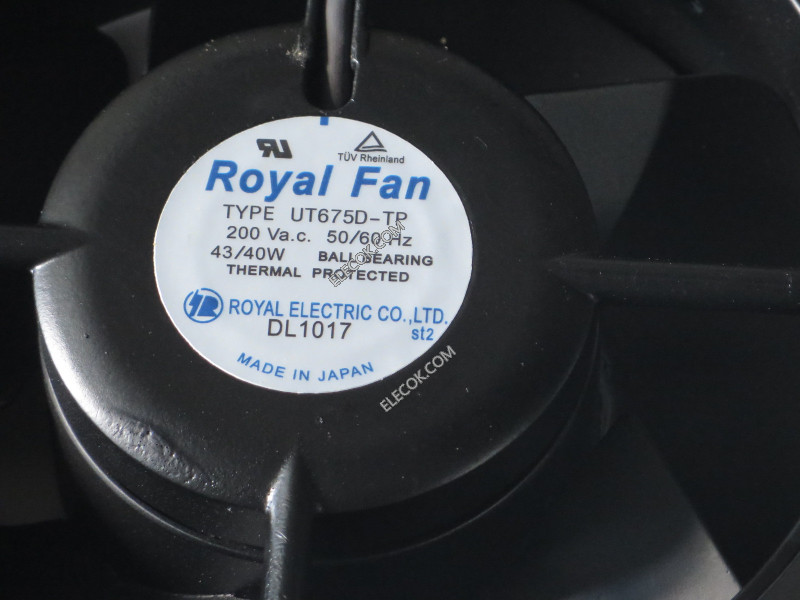 ROYAL FAN TYPE UT675D-TP 200V  43/40W 2wires cooling Fan