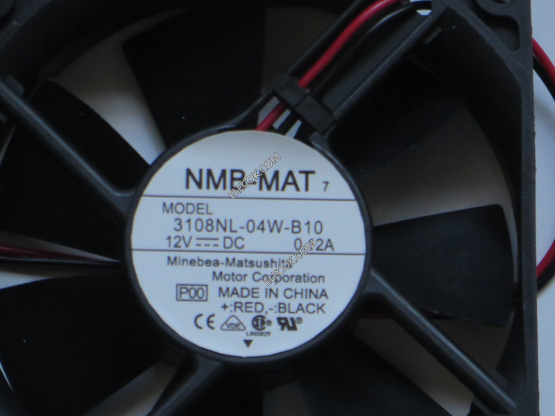 NMB 3108NL-04W-B10-P00 12V 0,12A 2 câbler Ventilateur 
