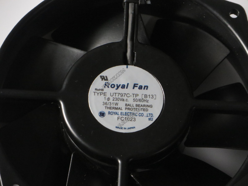 ROYAL FAN TYPE UT797C-TP[B13] 230V 0.26/0.22A 36/31W 2wires cooling Fan