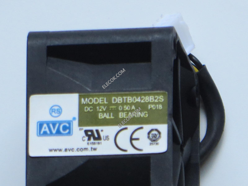 AVC DBTB0428B2S 12V 0.50A 4線冷却ファン改装済み