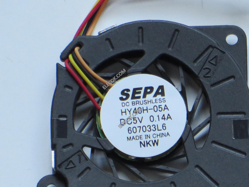 SEPA HY40H-05A 5V 0,14A 4 cable Enfriamiento Ventilador 40 mm x 40 mm x 5 mm 