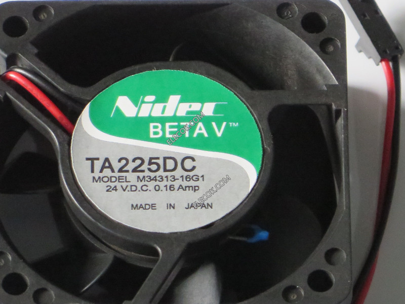 Nidec TA225DC M34313-16G1 24V 0,16A 2wires Cooling Fan refurbished 