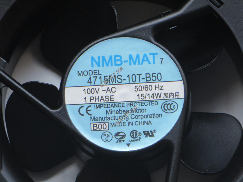 NMB 4715MS-10T-B50-B00 100V 50/60HZ 14/15W Ventilateur prise connection 