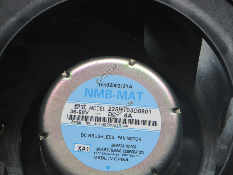 NMB 225R103D0801 36-60V 4A 5 kablar kylfläkt Refurbished 