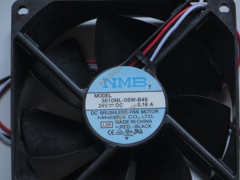 NMB 3610ML-05W-B49 9225 24V 0,16A 3wires Cooling Fan new with common złącze 