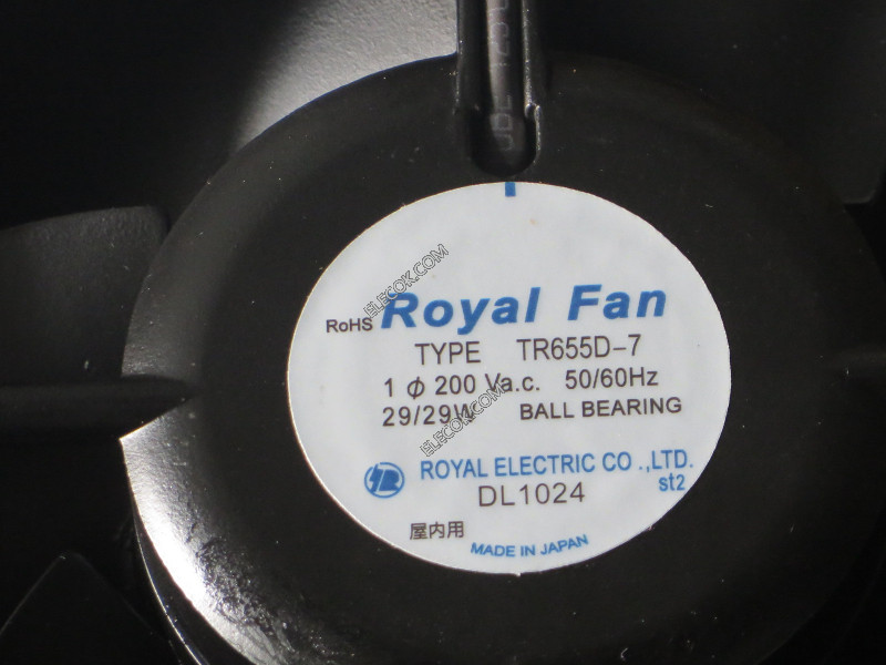 Royal TR655D-7 200V  50/60HZ  29W   2wires cooling fan   refurbishment