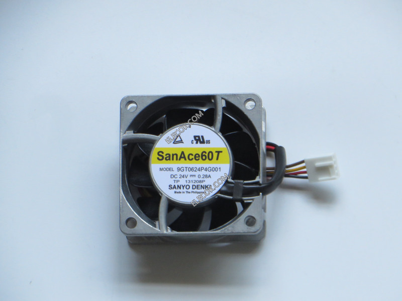 Sanyo 9GT0624P4G001 24V 0,28A 4 cable Enfriamiento Ventilador reformado 