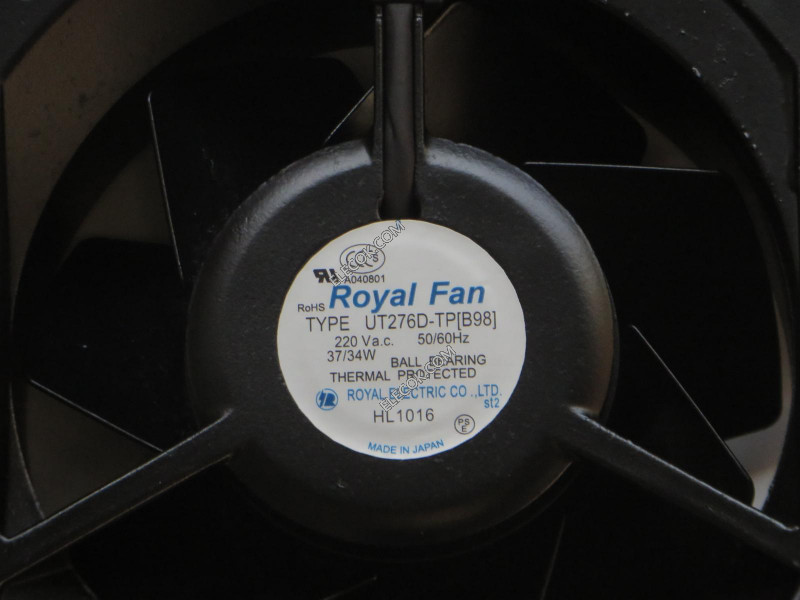 Royal UT276D-TP[B98] 220V 37/34W Cooling Fan,refurbished