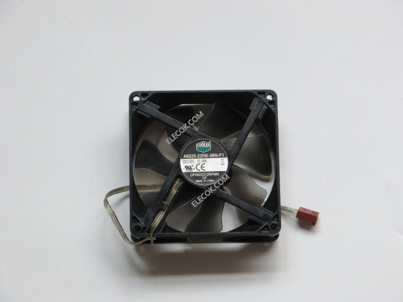 COOLER MASTER A9225-22RB-3BN-F1 12V 0,18A 3 cable Enfriamiento Ventilador 