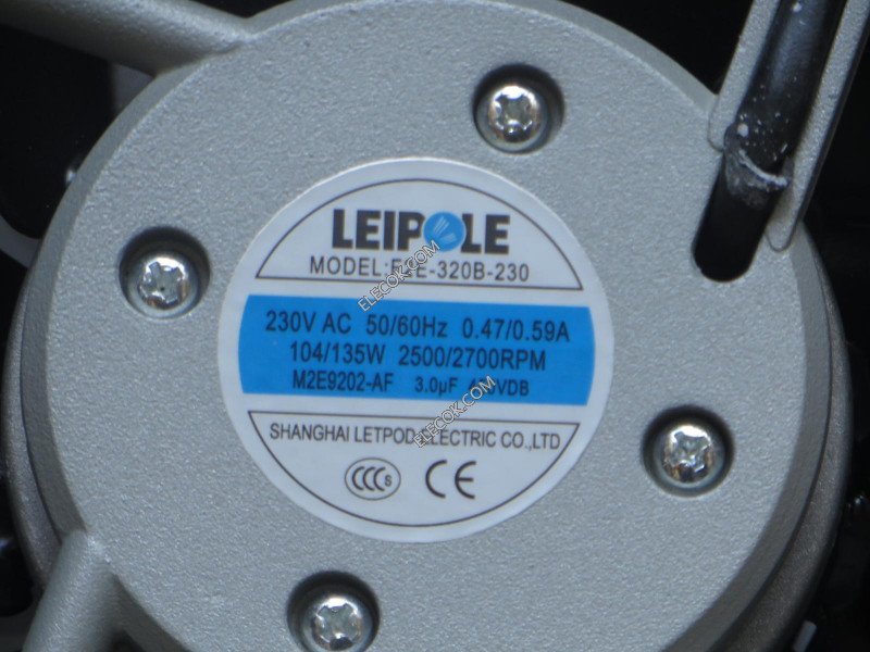 LEIPOLE F2E-320B-230 230V 0,47/0,59A 104/135W Kühlung Lüfter 
