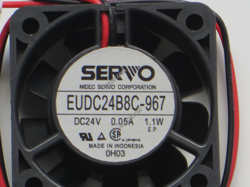 SERVO EUDC24B8C-967 24V 0.05A 1.1W 2wires Cooling Fan, refurbished