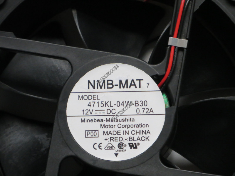 NMB 4715KL-04W-B30 12V 0,72A 2 ledninger Kjølevifte refurbishment 