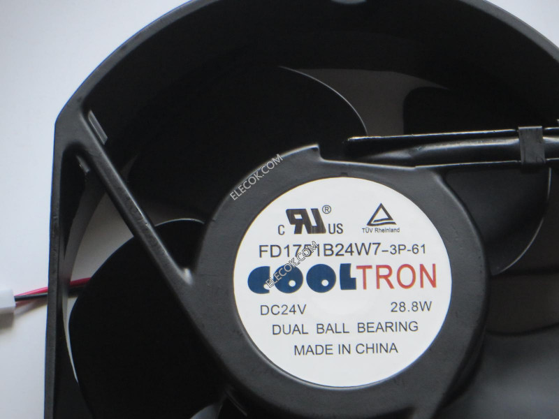 COOLTRON FD1751B24W7-3P-61 24V 28.8W 2線冷却ファン代替案