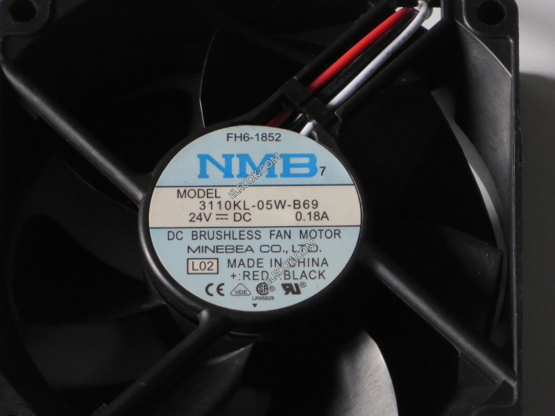 NMB VENTILATEUR 3110KL-05W-B69 8025 24V 0,18A 3 câbler Ventilateur 