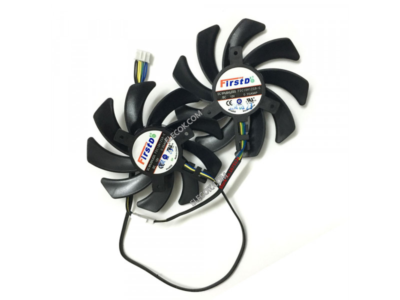 RADEON FD7010H12S 12V 0.35A 4 wires Cooling Fan