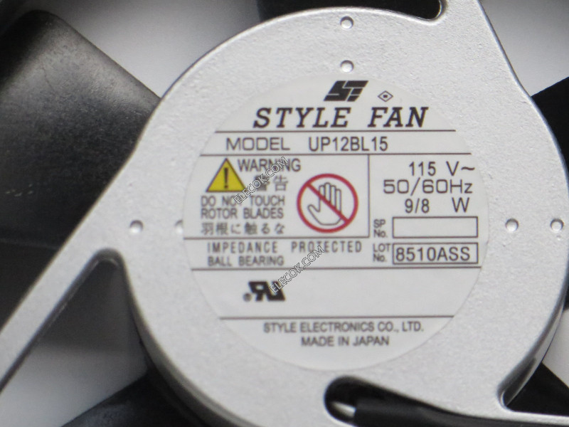 STYLE FAN UP12BL15 115V 9/8W 2wires Cooling Fan 