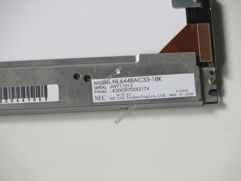 NL6448AC33-18K 10,4" a-Si TFT-LCD Panel para NEC 