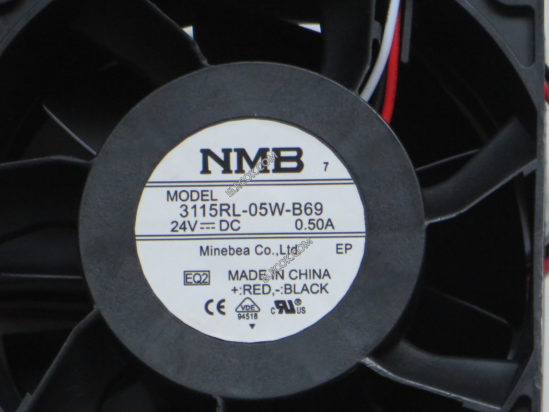 NMB 3115RL-05W-B69 8038 24v 0.50A 3 ledninger kjølevifte with test hastighet funksjon Inventory new 