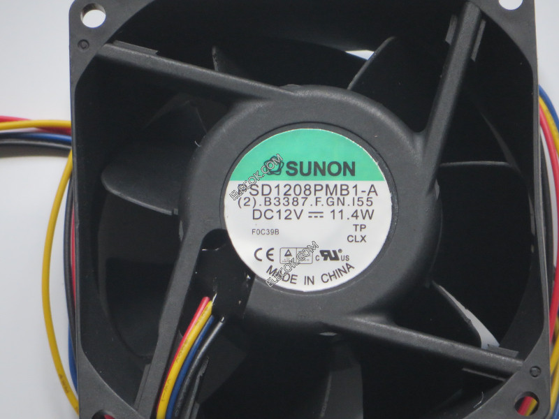 SUNON PSD1208PMB1-A(2).B3387.F.GN.I55 12V 11.4W 4wires Cooling Fan