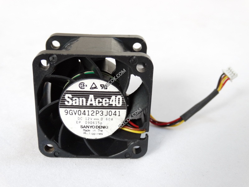 Sanyo 9GV0412P3J041 12V 0,6A 3 cable Enfriamiento Ventilador 