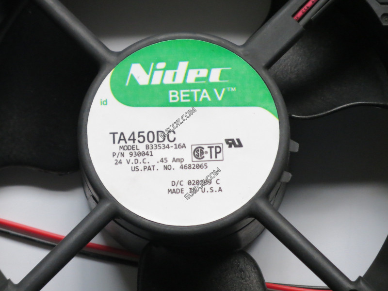 Nidec TA450DC B33534-16A 24V 0,45A 2 fili Ventilatore 