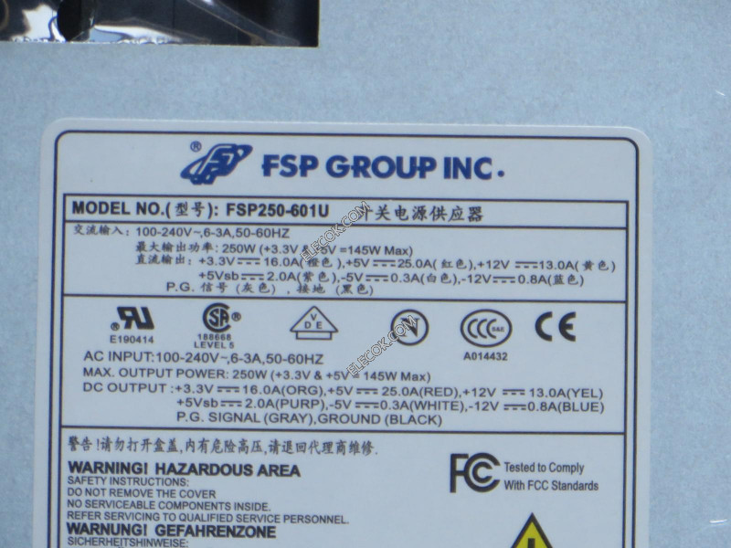 FSP Group Inc FSP250-601U Server - Power Supply 250W, FSP250-601U