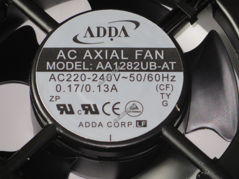 ADDA AA1282UB-AT 220/240V 0,17A Kylfläkt with socket connection 