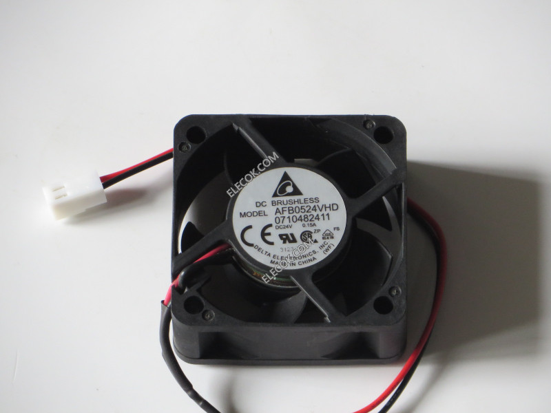 DELTA AFB0524VHD 24V 0.15A 2.4W 2wires Cooling Fan