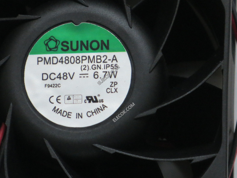 Sunon PMD4808PMB2-A (2).GN.IP55 48V 6,7W 2cable Enfriamiento Ventilador 