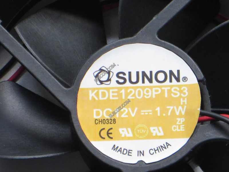 SUNON KDE1209PTS3 Serveur-kvadrat 12V 1,7W 2 ledninger 
