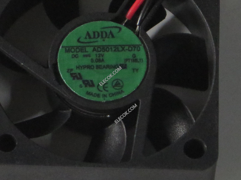 ADDA AD5012LX-D70 12V 0,08A 2wires Cooling Fan 