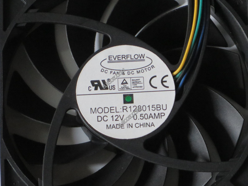 EVERFLOW R128015BU 12V 0.50A 4wires cooling fan 
