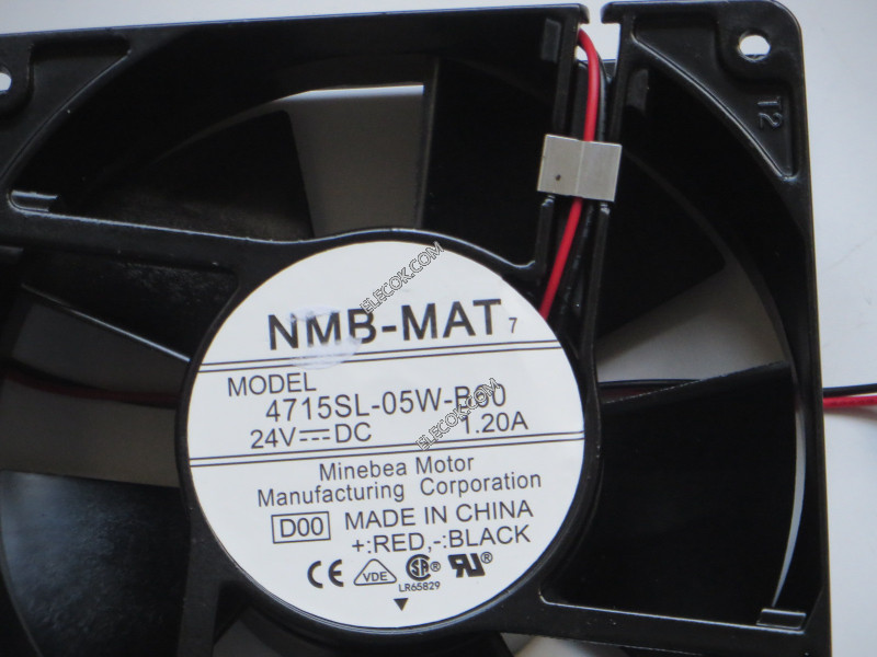 NMB 4715SL-05W-B60-D00 24V 1.20A 2 kablar Kylfläkt 