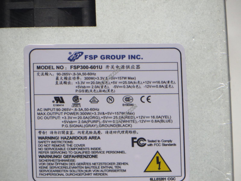 FSP Group Inc FSP300-601U Server - Power Supply 300W, FSP300-601U   replace