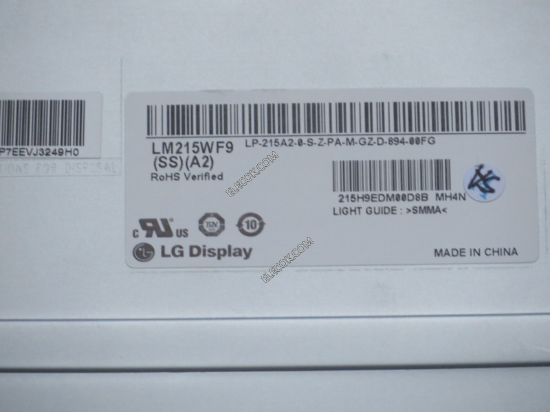 LM215WF9-SSA2 21.5" 1920×1080 LCD パネルにとってLG 表示画面