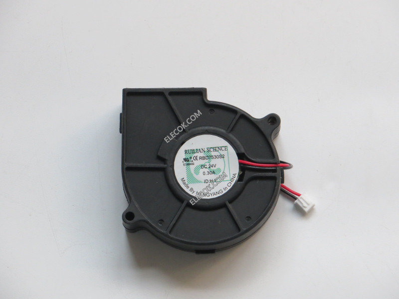 RUILIAN SCIENCE RBD7530S2 24V 0.30A 2 wires Cooling Fan