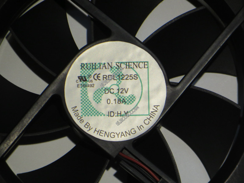 RUILIAN SCIENCE RDL1225S 12V 0.18A 2 wires Cooling Fan