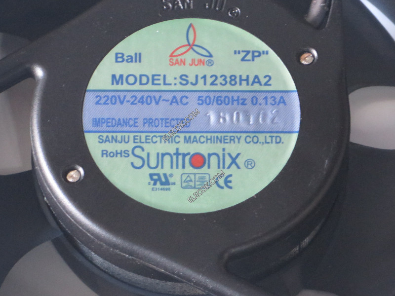 SANJU SJ1238HA2 220-240V 50/60Hz 0,13A Cooling Fan with socket connection Refurbished 