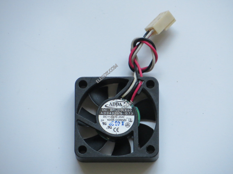 ADDA AD0405HB-G73 5V 0,25A 3wires Cooling Fan 