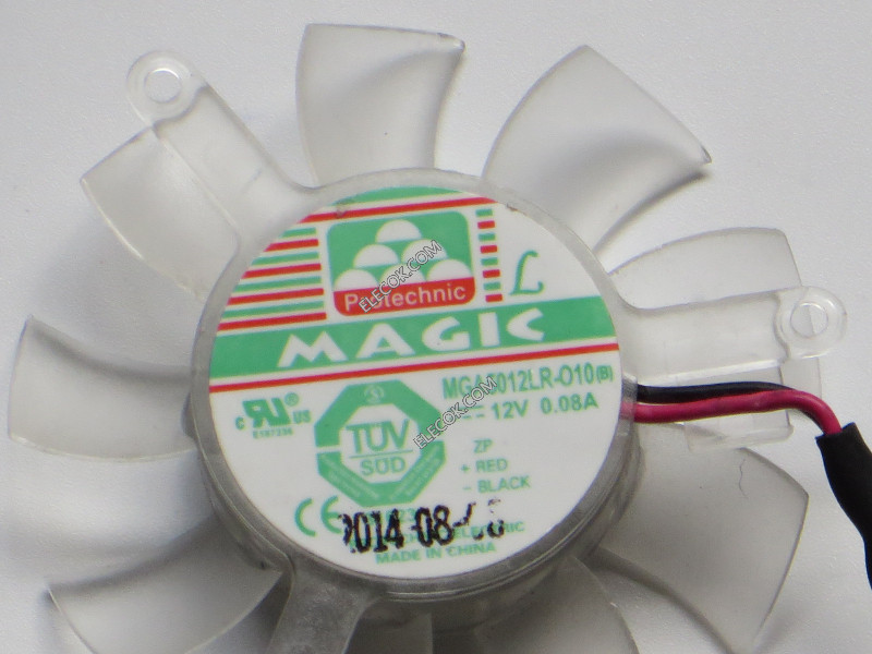 Magic MGA5012LR-O10 12V 0,08A 2cable VGA Enfriamiento Ventilador 