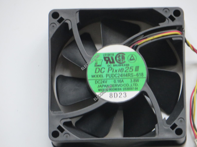 SERVO PUDC24H4RS-618 24V 0.16A 3.8W 3wires cooling fan