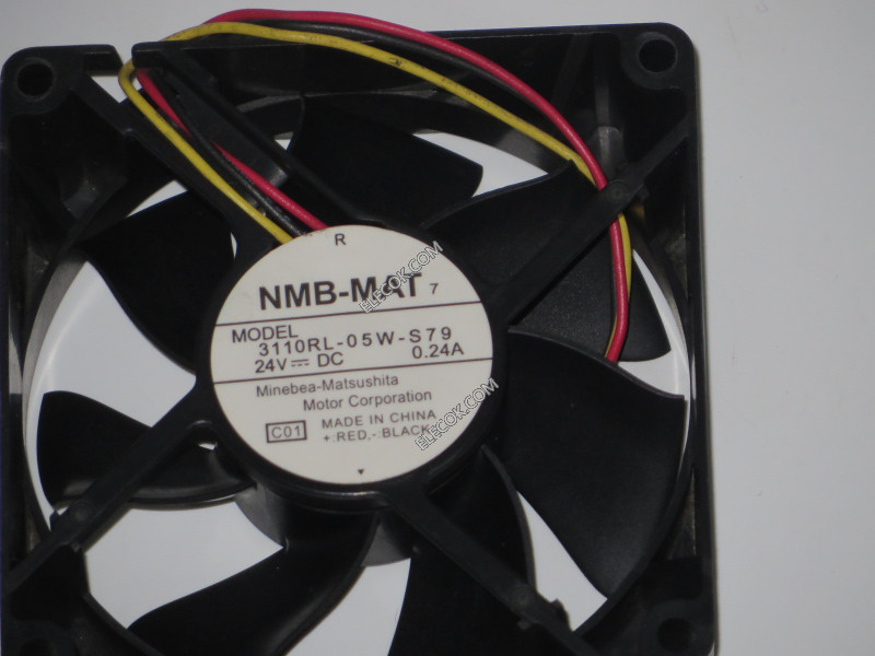 NMB 3110RL-05W-S79 24V 0.24A 3wires cooling fan