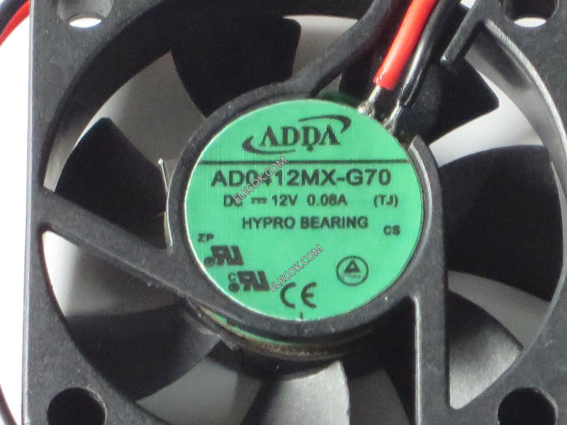 ADDA AD0412MX-G70 12V 0,08A 2 kablar Kylfläkt 
