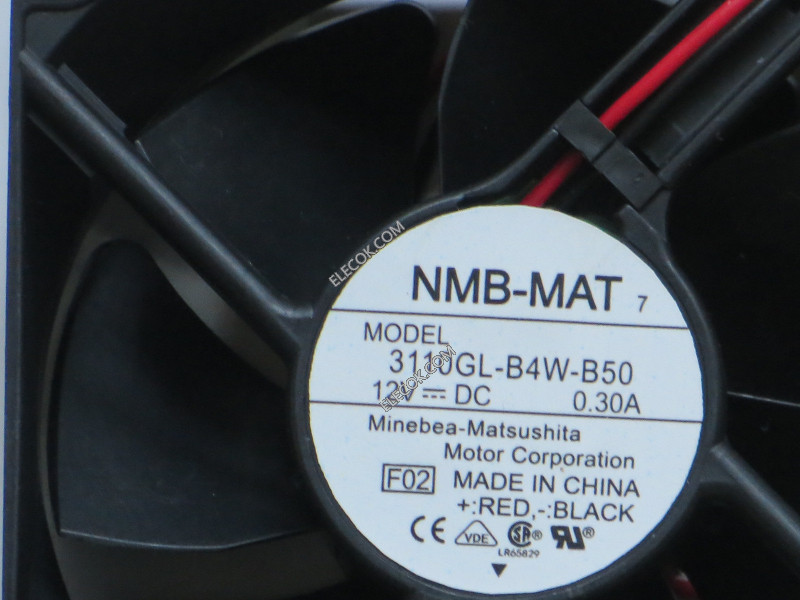 NMB 3110GL-B4W-B50 12V 0,3A 2 ledninger Kjølevifte 