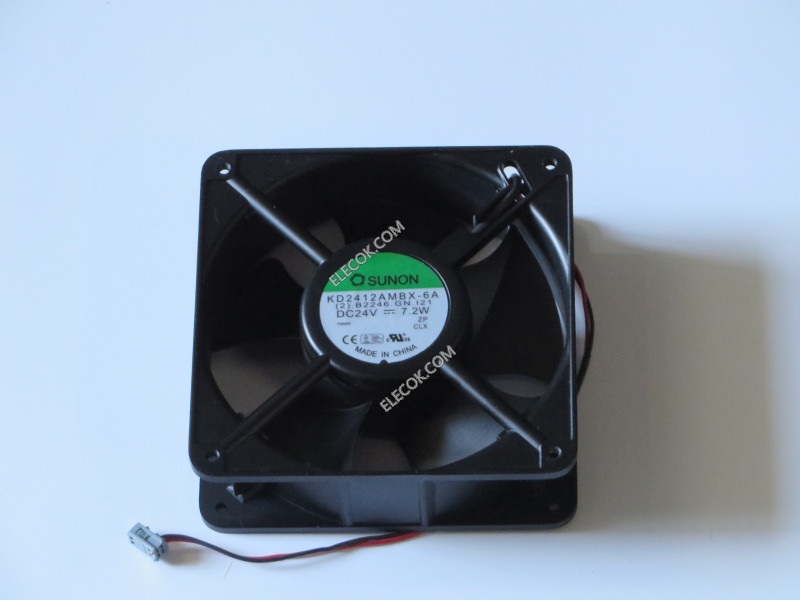 Sunon KD2412PMB1-6A cooling fan 24VDC 120x120x38mm with blade guard